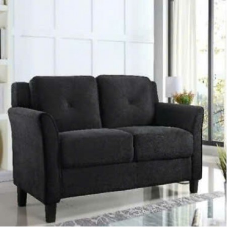 Life Black : Ghế Sofa Đôi + Vải Màu Đen